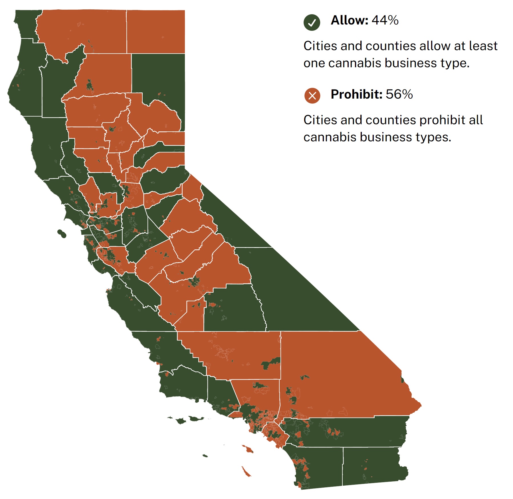 Overview map of California jurisdictions