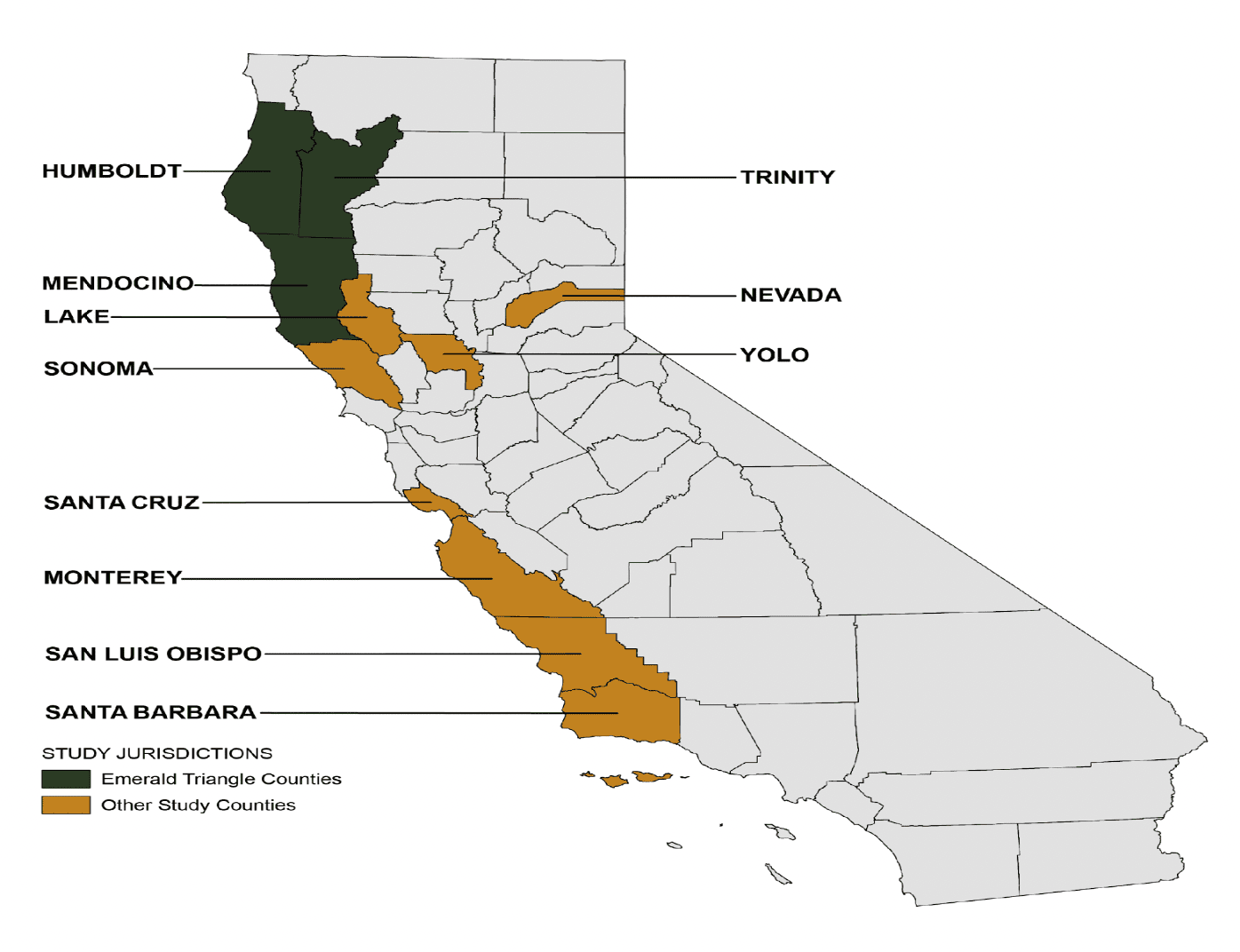 Northern California map