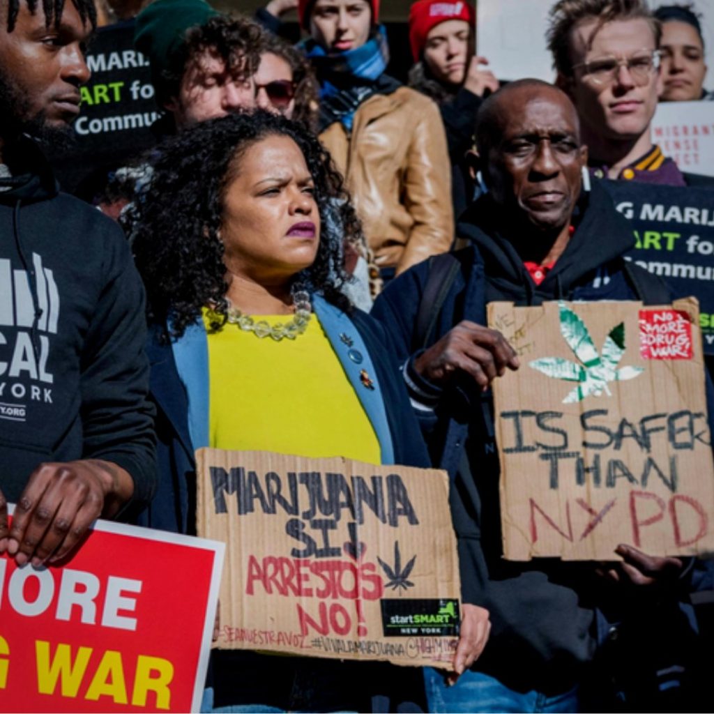 Photo of protestors against the war on drugs